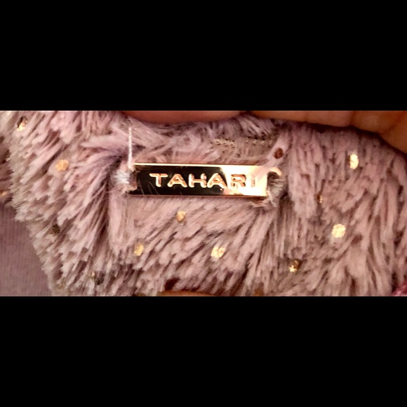 TAHARI GIRL Mauve Fluffy Shirt with Bows - Picture 8 of 9